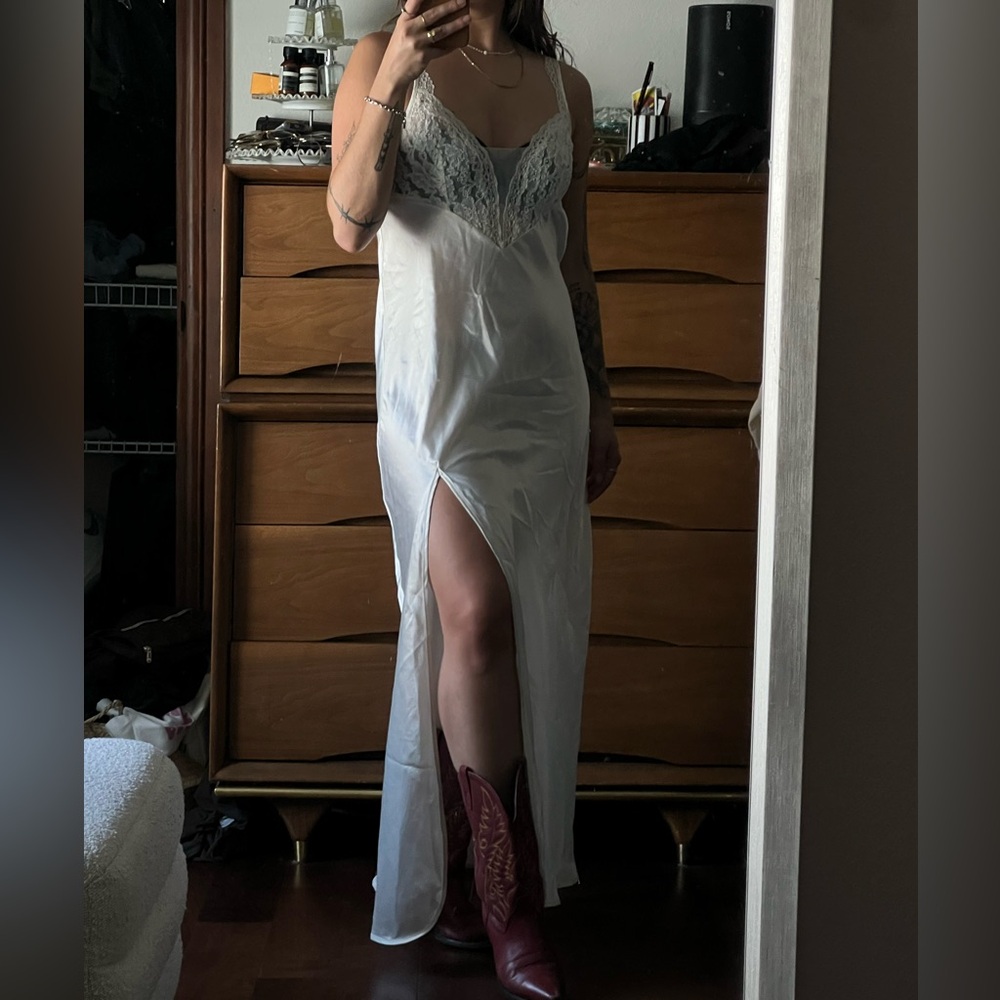 Vintage Gold Label Victoria’s Secret White Slip Dress